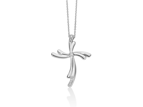 Collana Miluna Le Croci Gemme Preziose in Oro bianco Diamante 1.5 Ct CLD4527 - CLD4527